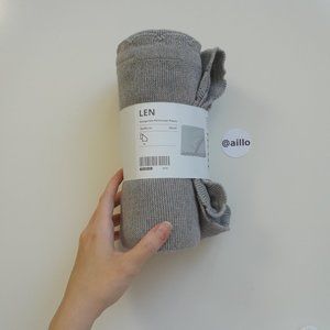 IKEA LEN Baby blanket, knitted gray, 28x35 "
